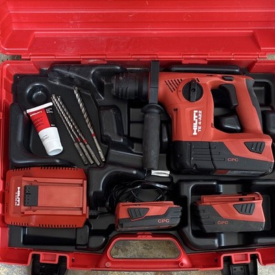 Hilti TE 4-A22 Cordless Rotary Hammer Drill Kit 1/2'' Bits Case Batteries
