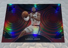 2022 Panini Obsidian LeBron James Tunnel Vision Red Flood Intnl.  Lakers SP 