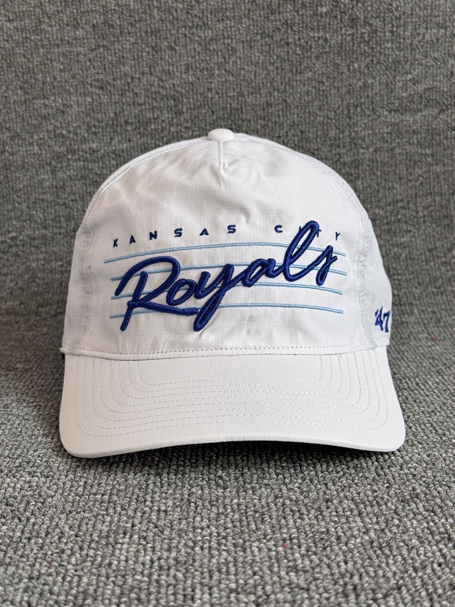 '47 Brand Kansas City Royals MLB White Blue Script Snapback Cap Hat