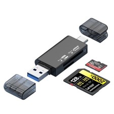 2-in-1 USB-A Type C UHS-II SD Card Reader Dual Interface SD 4.0 Card Adapter