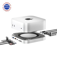 Mac mini M4 Dock Aluminum Stand and HDMI Hub for Pro 2024 with M.2 NVMe SATA