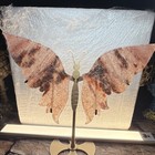 Honeycomb Butterfly Sculpture Figurine on Stand, Freestanding Brown Gold Tones — photo 4