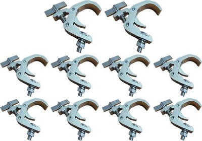 Cedarslink Aluminum Light Truss Clamp 10 Pack, 1.18'' to 2'' Pipe Fit, 330lb Load