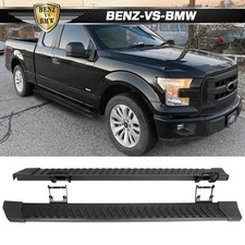 Fits 15-22 Ford F150 Super Cab 78 Black Steel Running Boards Side Step Bar