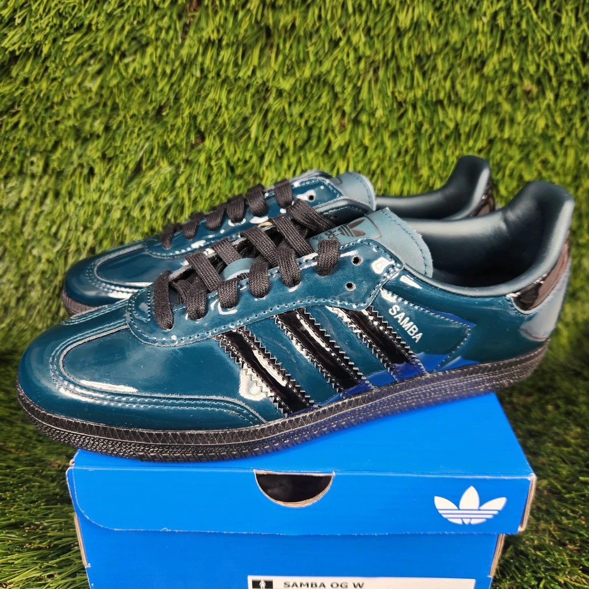 adidas Samba OG Aurora Ivy Core Black Silver W for sale | eBay