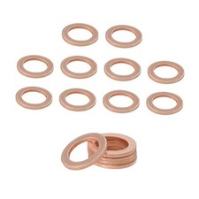 Oil Drain Plug Gasket, 14mm Copper Oil Crush Washer Compatible with OEM 15PCS