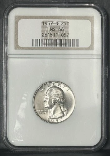 1957 D ** Washington Quarter ** NGC MS66 **