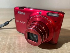 Nikon COOLPIX S6500 Compact Digital Camera Red 16MP 12x Zoom Wi-Fi Touchscreen