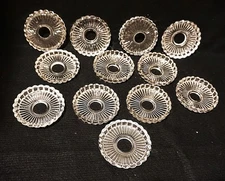 Set of 12 Antique Baccarat Crystal Candelabra Chandelier Bobeches Replacement