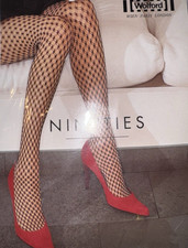 Wolford Nineties Tights Fishnet Color: Black Size: Medium 19007