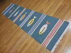 MODERND  ANATOLIA FLATWAVE KILIM GEOMATRIC FISH DESIGND 2x8 RUG — photo 6