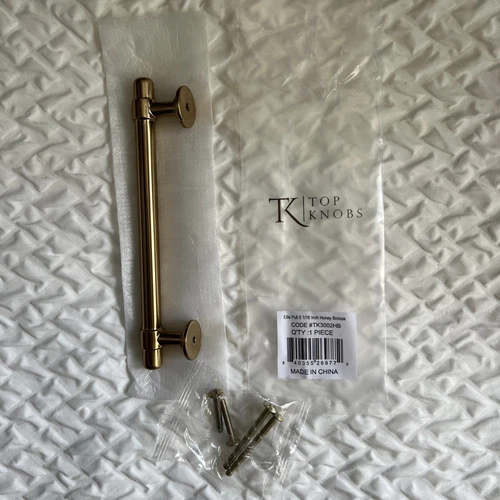 Top Knobs Ellis Pull 5-1/16 Inch. Finish: Honey Bronze. Model: # TK3002HB - Picture 1 of 3