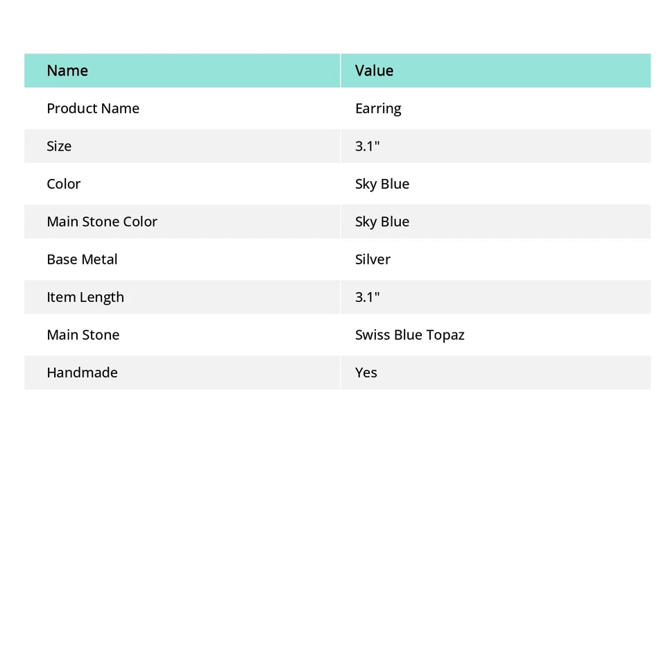 Blue Topaz Onyx Gemstone Ethnic Handmade 925 Sterling Silver Earrings 2.1" K316 - Image 2 of 4