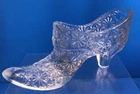 Fenton Slipper DAISY and BUTTON GLASS SHOE VASE TOOTHPICK HOLDER MATCH HOLDER