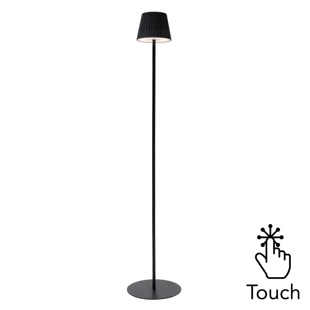 Litecraft Elowen Floor Lamp Rechargeable Touch Sensitive Integrated LED - Black