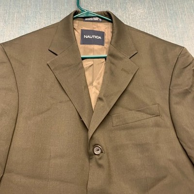 Nautica Men's Blazer Size 38S Brown Business Casual 3-Button Sport