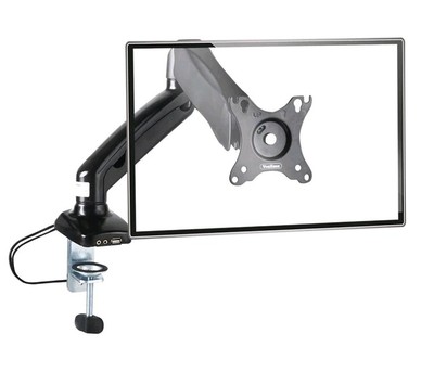 VonHaus 3005118 Einzelne Gasmonitorhalterung für 13'' bis 27'' Vollbewegung + USB-Eingang