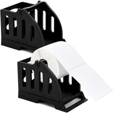 2 Pack Label Roll Holder, Thermal Label Holder for Rolls and Fan-Fold Labels,...