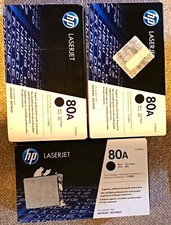 HP 80A CF280A Black Genuine/Original Laser Toner Cartridge 3 Pack for M400, M425