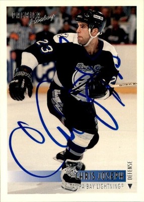 Chris Joseph 1994-95 Topps Premier Auto #374 Tampa Bay Lightning