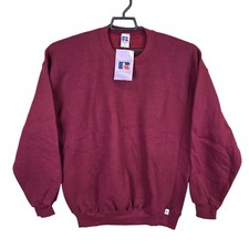 Mens Vintage 1990s Russell Athletic Burgundy Sweatshirt Long Sleeve Crew Neck XL