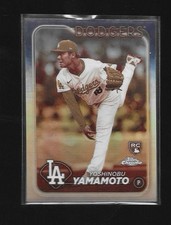 2024 Topps Chrome - Yoshinobu Yamamoto #18 Sepia Refractor (RC)