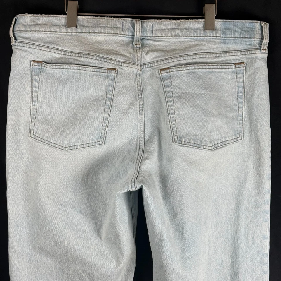 Abercrombie Und Fitch Damenjeans Größe 42 18 Hellblau Gerade Bein Mid-Rise - Bild 2 von 4