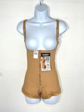 NWT Leonisa Women's L PowerSlim Open Bust Boyshort Body Shaper 018678 Nude