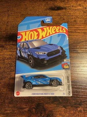 Hot Wheels Ford Mustang Mach-E 1400 HW Drag Strip 1:64 Diecast Car Blue 2021