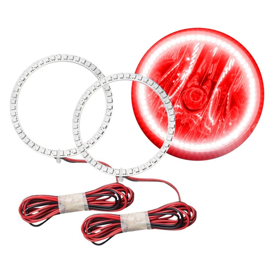 LED Fog Lights Halo Ring Lights Red For 2004-2012 Nissan Titan Foto 2 de 4