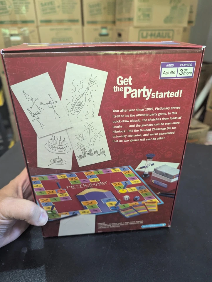 PICTIONARY with a CHALLENGE DIE Board Game 100% COMPLETE 2007 - Image 4 of 4