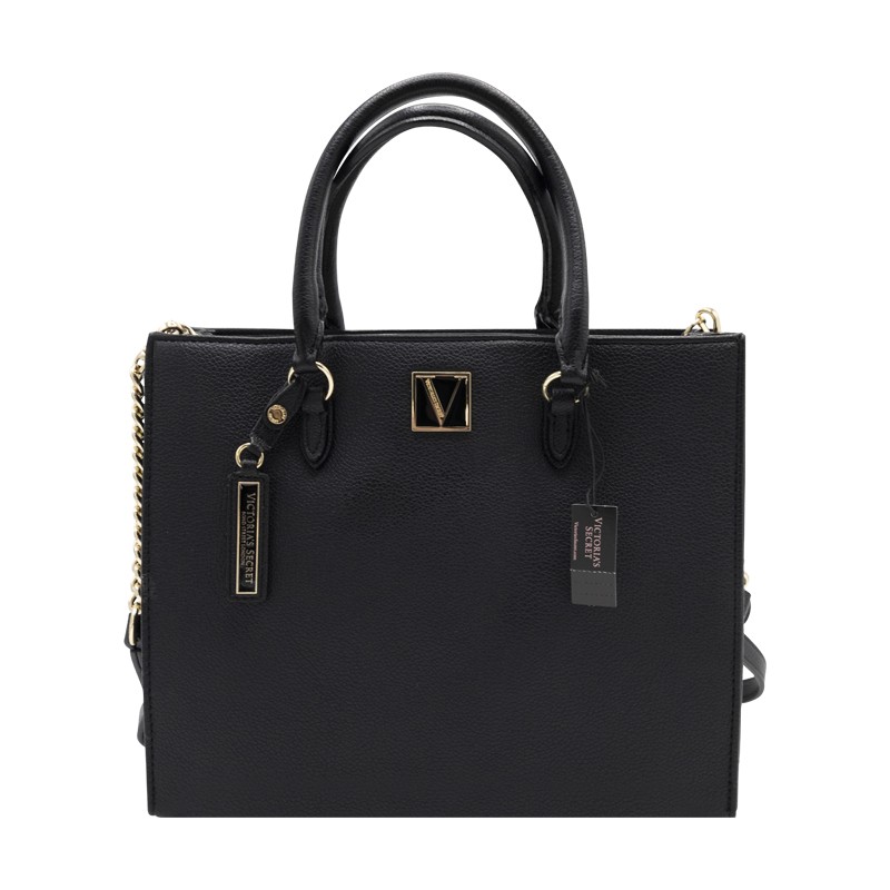 Victoria's Secret Black Structured Satchel Bag Women's Designers Bag