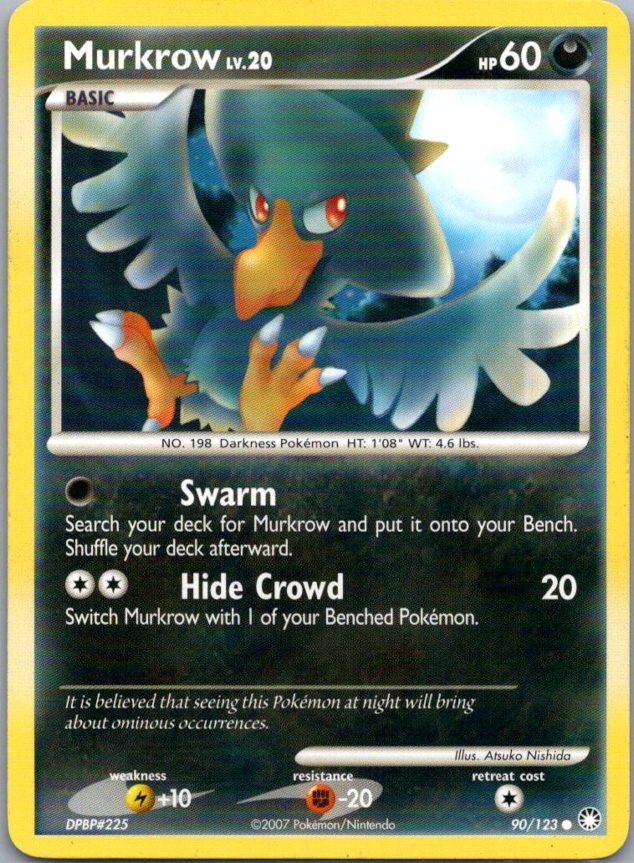 Murkrow 90/123 Common Mysterious Treasures 2007 LP