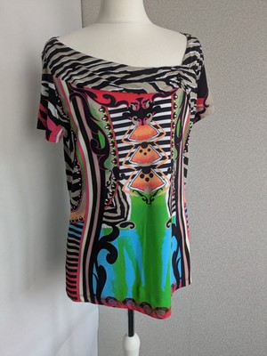 Comma graphic summer blouse top size 18/44