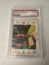 1958 LEAF CARDO TRADING CARDS #W-33 PRESIDENT HARRY S TRUMAN GRADED PSA 9 MINT