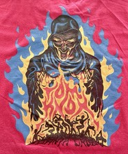 SANTA CRUZ SKATEBOARDS - TOM KNOX FIRE PIT TEE - M - BURGUNDY T-SHIRT OLD SCHOOL