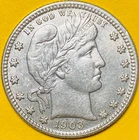 1903-S U.S. BARBER SILVER QUARTER COIN (MS/BU/Uncirculated) 1,036,000 Mintage!