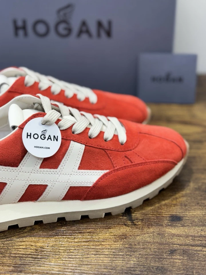 Hogan H671 Sneaker Pelle Suede Rossi Hogan Scarpe Donna 39 - Immagine 4 di 4