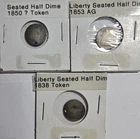 (3) 1838-1853 1/2 Dimes
