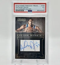 2012 Panini Timeless Treasures Anthony Davis /25 Auto Silver Rookie RC PSA 5 EX