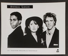 Foto promocional vintage de la banda pop Animal Logic de la década de 1990 Stewart Copeland Deborah Holland