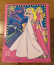 1977 Mattel Superstar Barbie Pink Fashion Doll Large Trunk Case