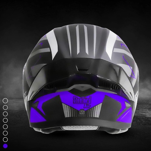 Steelbird SBA-20 Caza Basculante Gráfico Casco con Interior Humo Parasol - Imagen 6 de 66