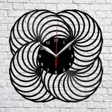 Abstract Vinyl Record Wall Clock Home Fan Art Decor 12'' 30 cm 6948