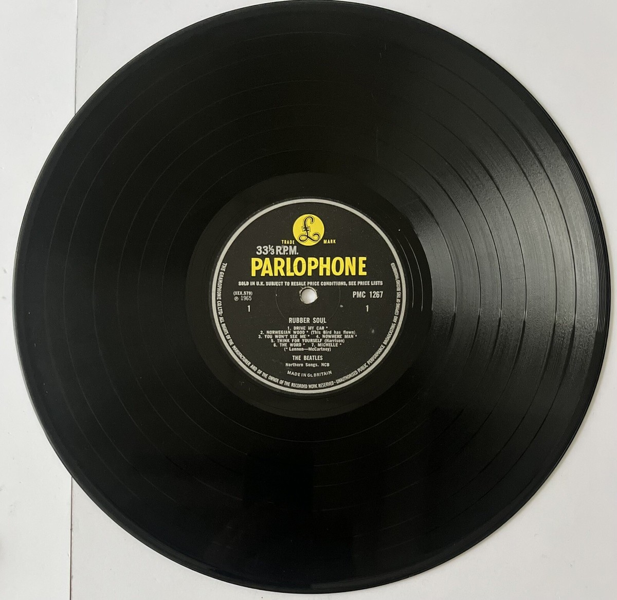 The Beatles Rubber Soul UK(英)盤 LP Mono The Beatles – Rubber Soul – Vinyl (LP, Album, Mono), 1966