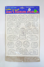 Vintage Rainbow Brite Knockoff Stickers Color 'n' Peel Girl's Fashion Stickers