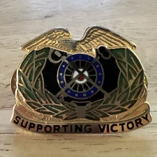 US Military Quartermaster Corps Insignia Pin - Supporting Victory