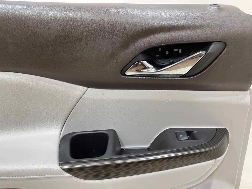 Fits 2017 2018 GMC ACADIA Rear LH Driver Door Trim Panel Cocoa/Gray Leather OEM - Image 3 of 4