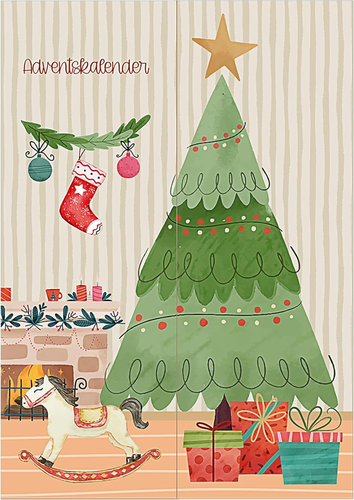Adventskalender zum Rubbeln – selbst gestalten & beschriften, 24 goldene Rubbelf