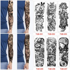 Large Arm Sleeve Tattoo Waterproof Temporary Tatoo Sticker Mens Women Fake Tatto